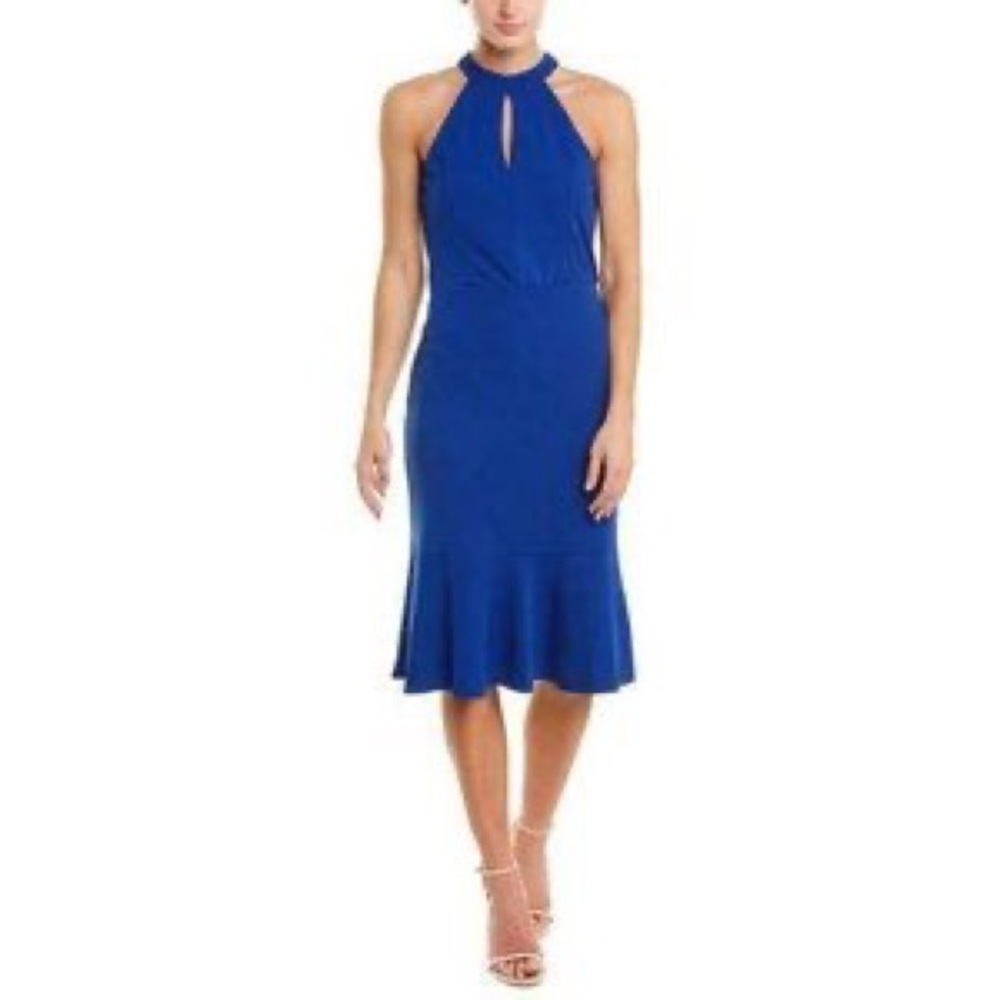 Bebe Blue Halter Neck Dress